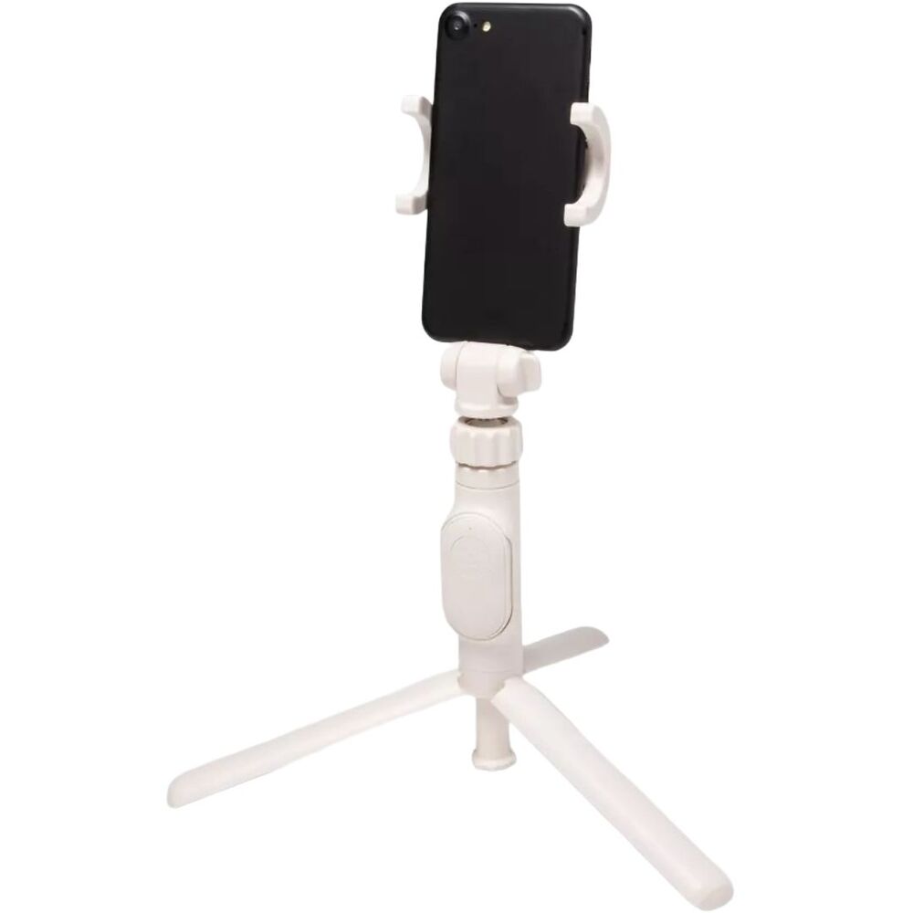 Desktop Tripod Phone Mount Adjustable Stand Stone White heyday Universal Vloggin